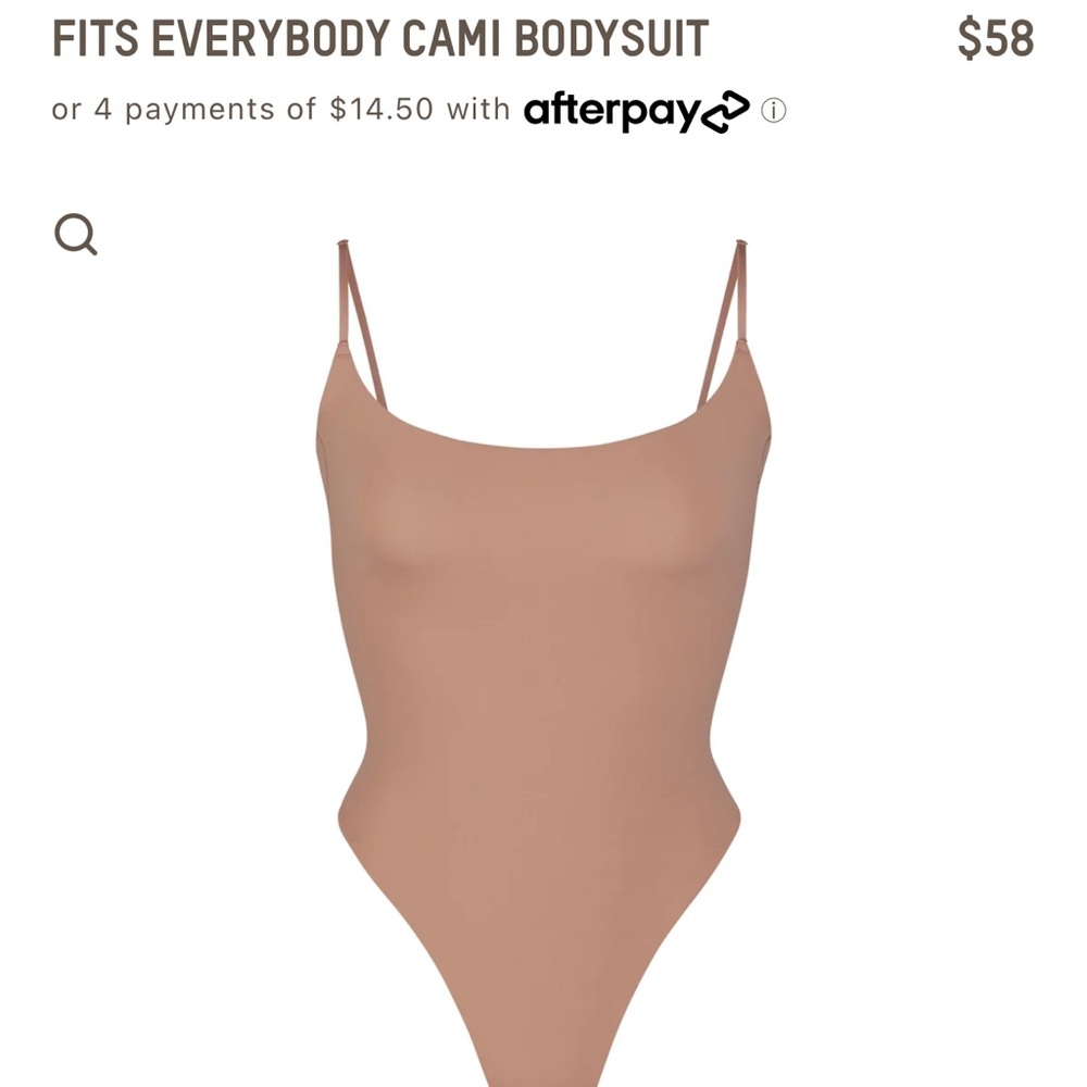SKIMS FITS EVERYBODY CAMI BODY SUIT size M